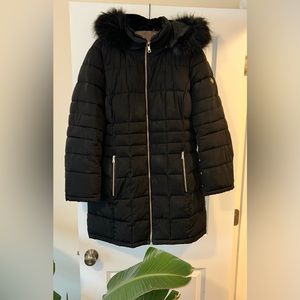 Calvin Klein Mid Length Black Parka